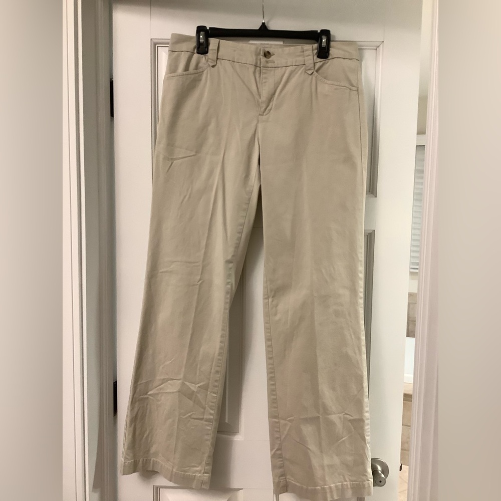 Eddie Bauer Women's Blakely Fit Khaki Flare Trousers